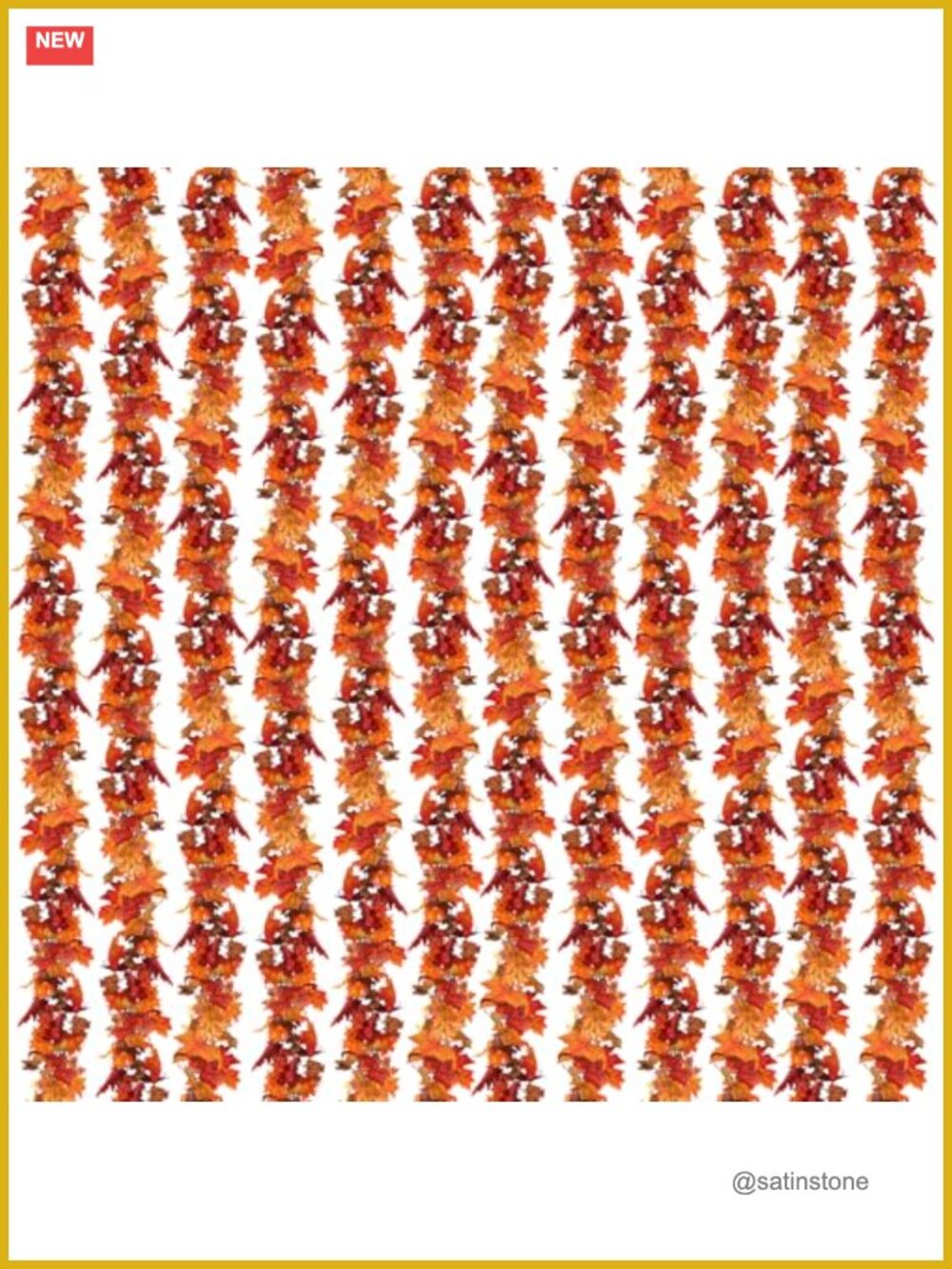 Artificial Maple Leaf Garland 15 Pack 88.5 Ft Fall Decor